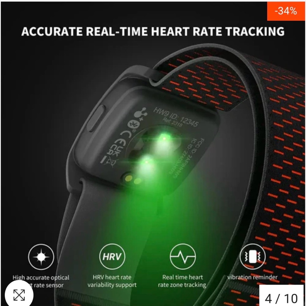Coospo REALZONE HW9 Armband Heart Rate Monitor - Picture 4 of 10